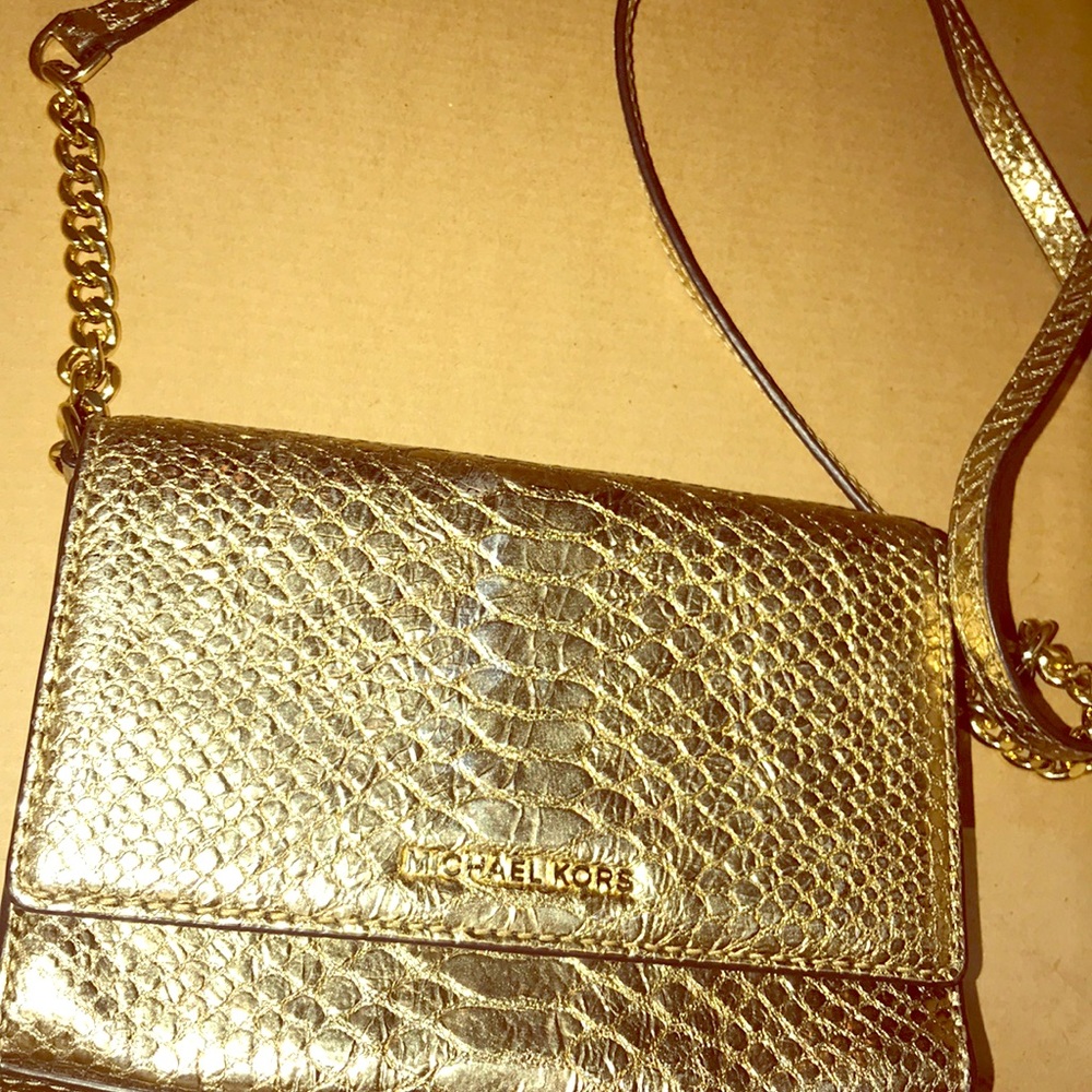 Authentic MIchael Kors Gold Chain Crossbody
